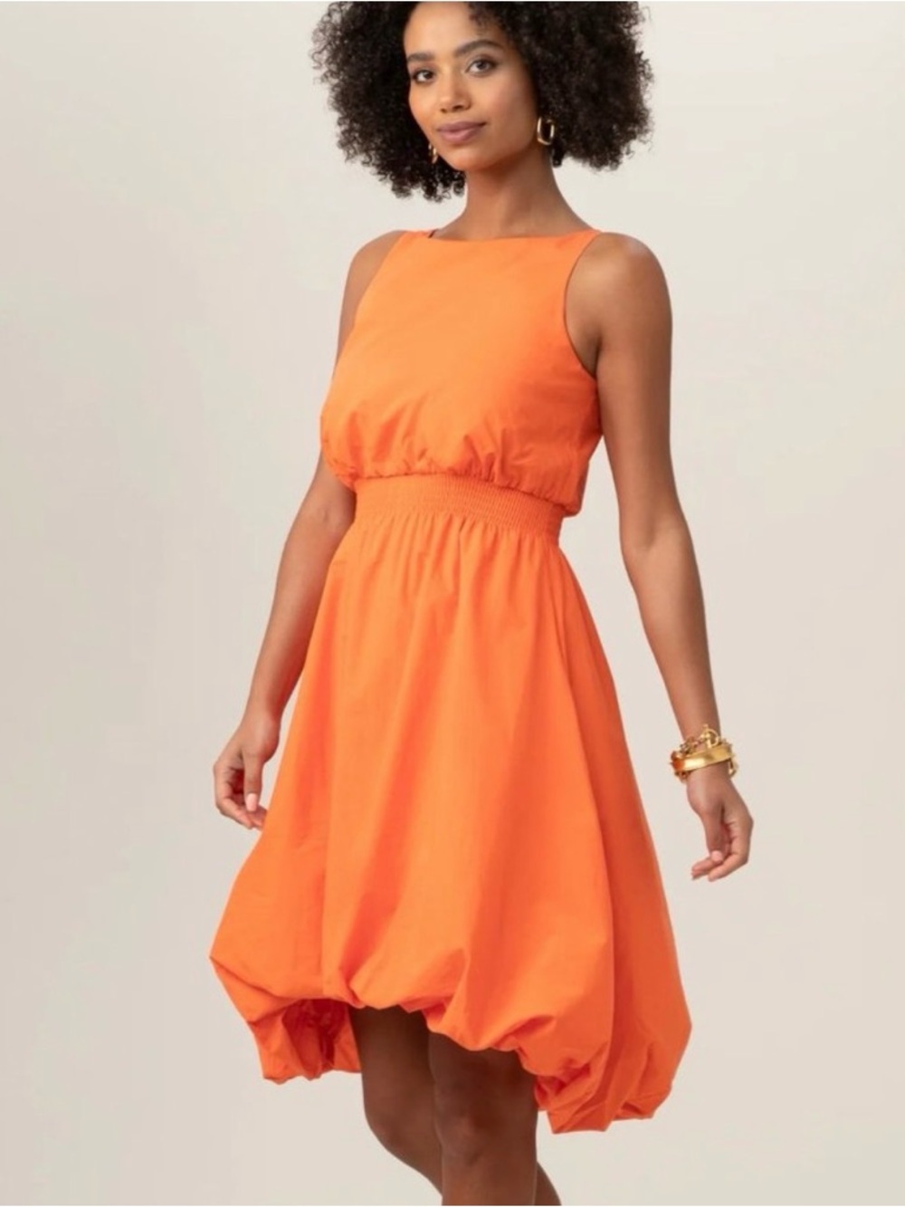 Nwot Trina Turk orange bubble skirt dress sz S - Picture 2 of 6